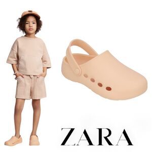 ZARA Kids | Orange | MONOCHROME RUBBERIZED CLOGS